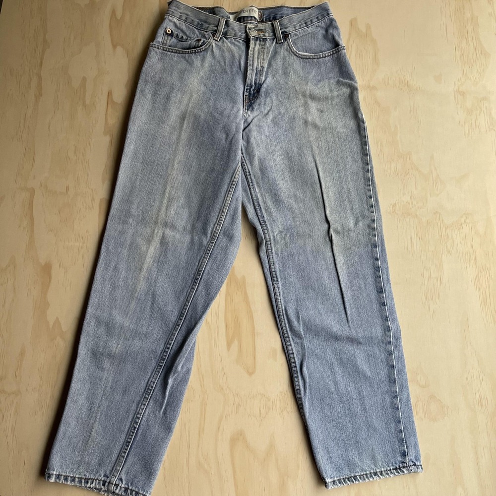 Y2K Levis 560 Comfort Fit Jeans Mens 32x32 Light Wash Distressed Tapered Denim